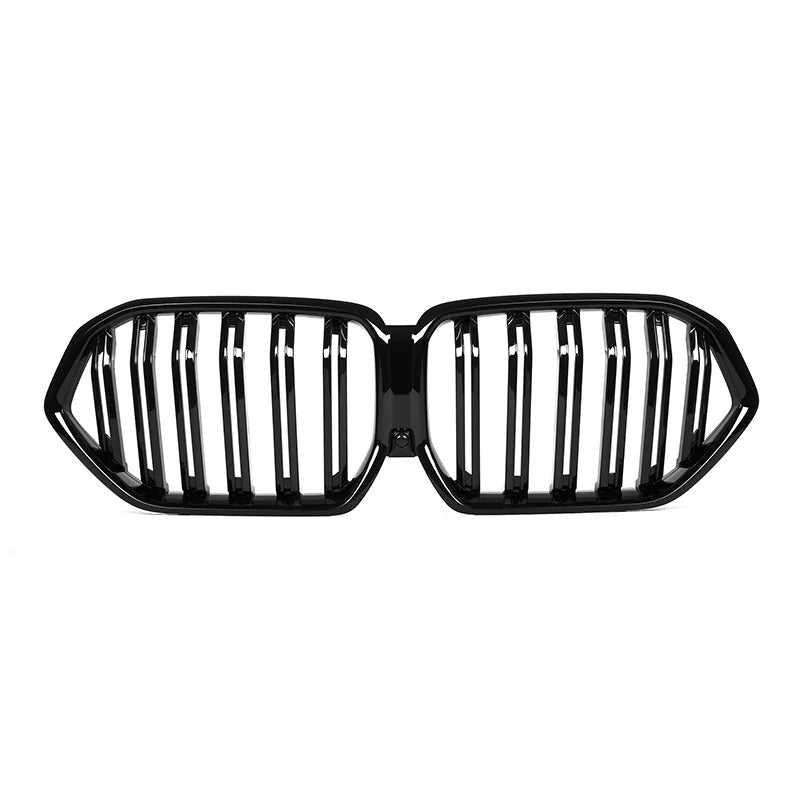 BMW X6 & X6M G06 F96 Gloss Black Double Slat Front Grills (2019-2022)