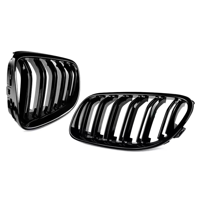 BMW 3 Series E92/E93 LCI Gloss Black Double Slat Front Grills (2010-2013)