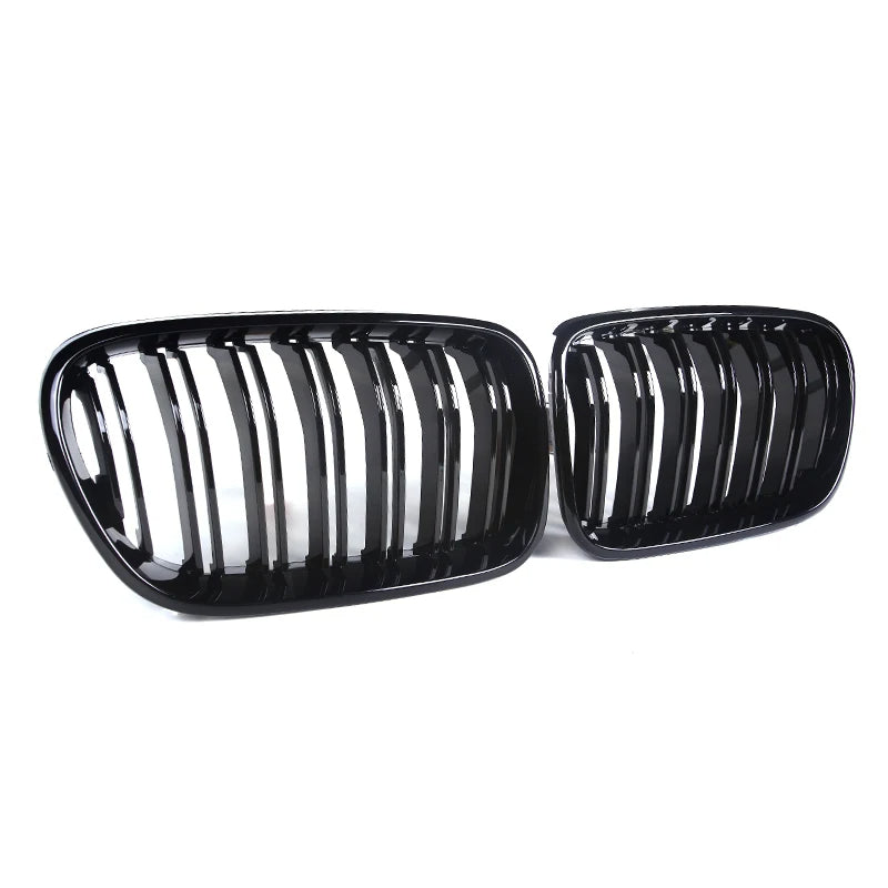 BMW X3 X4 F25 F26 Gloss Black Double Slat Front Grills (2010-2013)