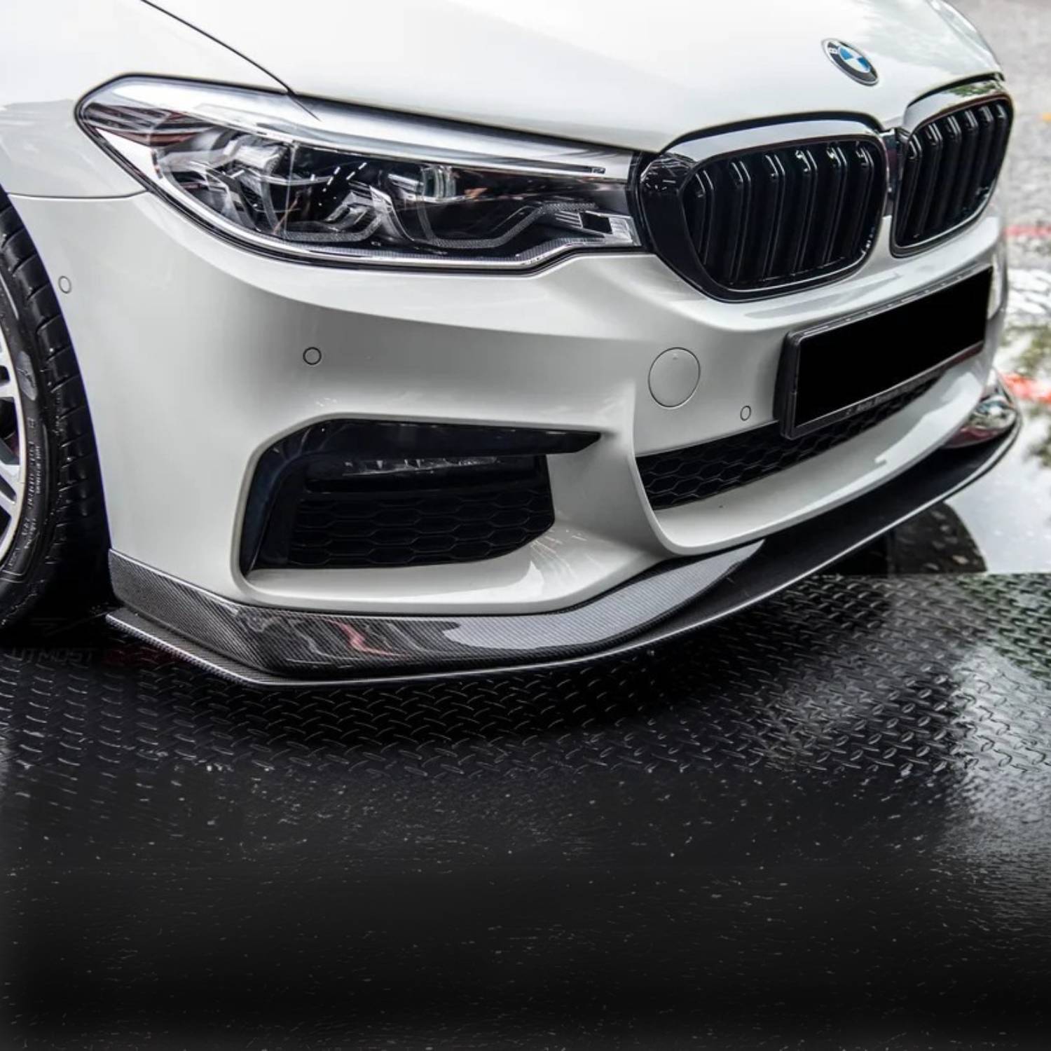 BMW 5 Series G30 M-Sport Carbon Fibre Ac Style Front Lip Splitter (2017-2020)