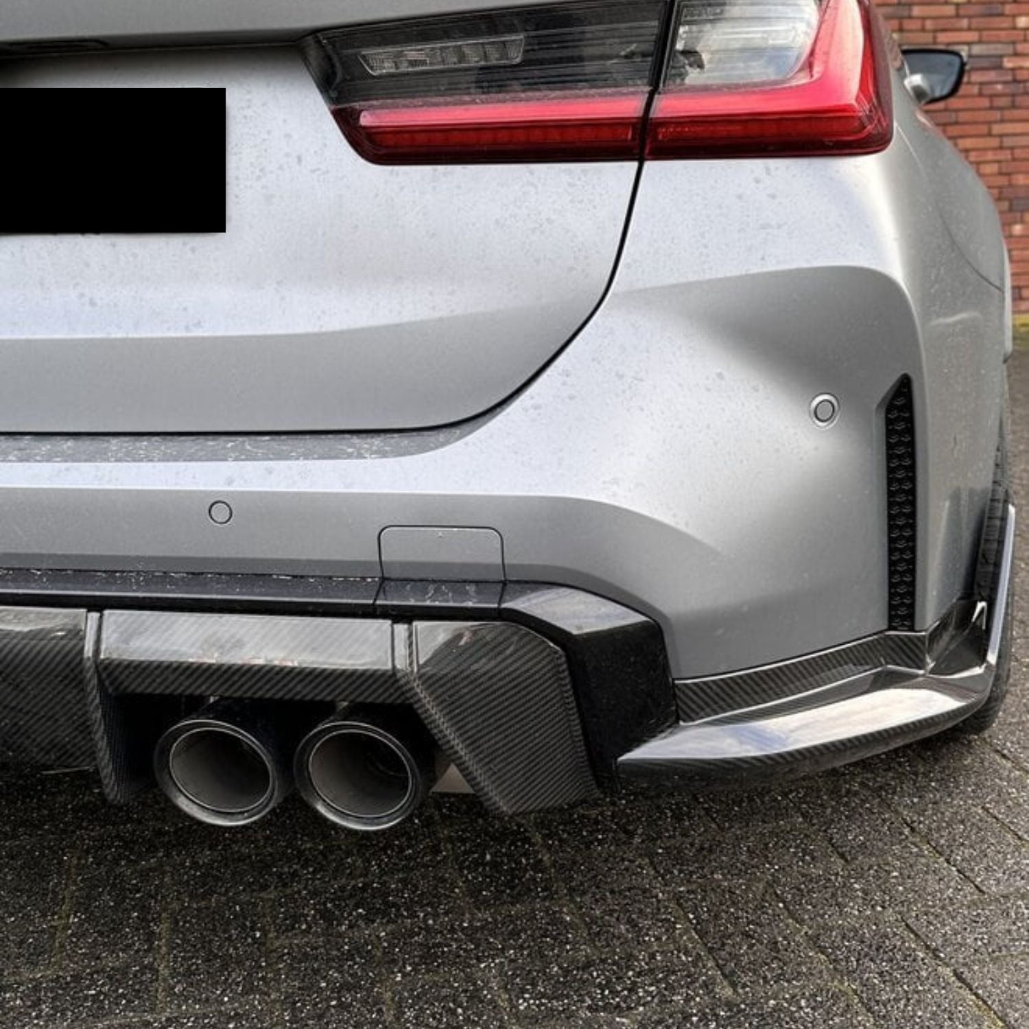 BMW M3 G80 G81 / M4 G82 G83 Pre-Preg Dry Carbon Fibre M Performance Style Rear Bumper Side Winglets By OPTIC (2021+)