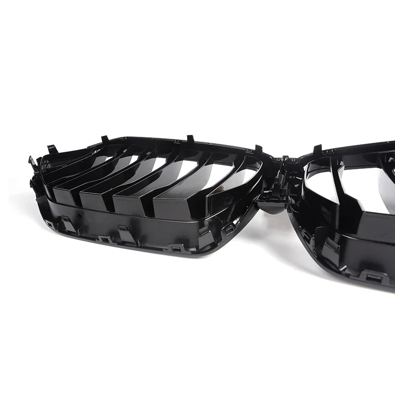 BMW X6 & X6M G06 F96 Gloss Black Single Slat Front Grills (2019-2022)