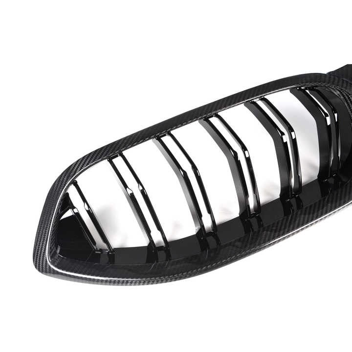 BMW 8 Series G14 G15 G16 / M8 F91 F92 F93 Pre-Preg Dry Carbon Fibre Double Slat Grill (2018-2023)