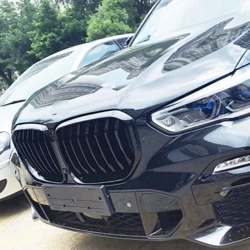 BMW X3 X4 G01 G02 & X3M X4M F97 F98 Gloss Black Front Grills (2017-2020)