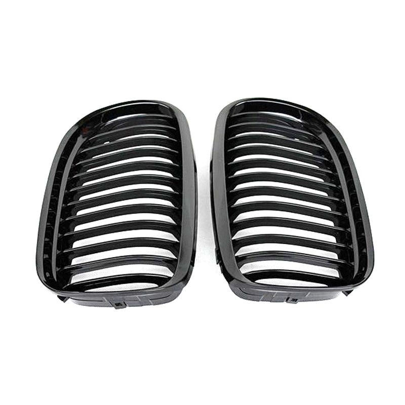 BMW 3 Series E90/E91 LCI Gloss Black Single Slat Front Grills (2009-2013)