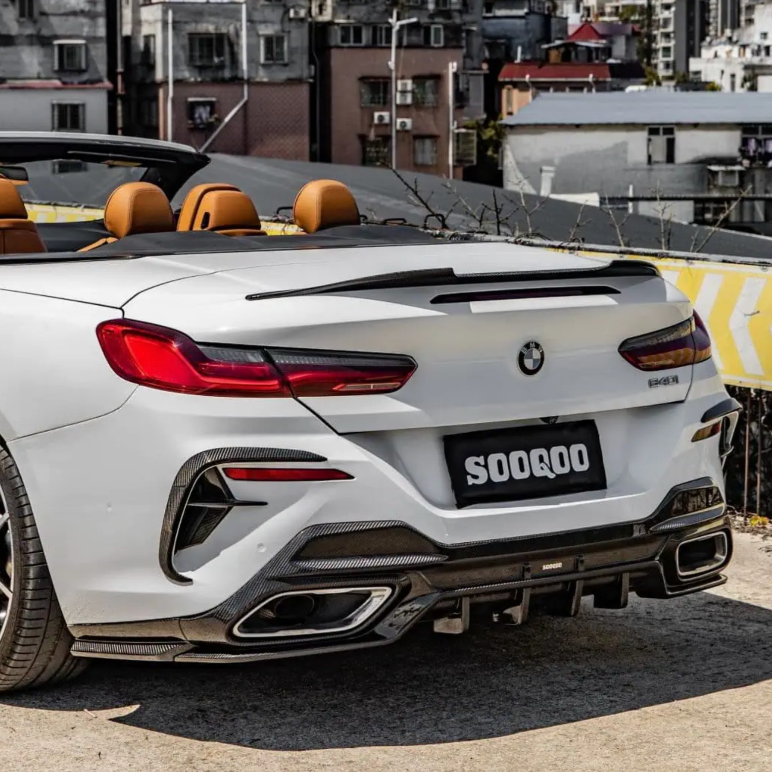 BMW 8 Series G14 G15 M-Sport Pre-Preg Carbon Fibre Rear Diffuser By Sooqoo (2018+)