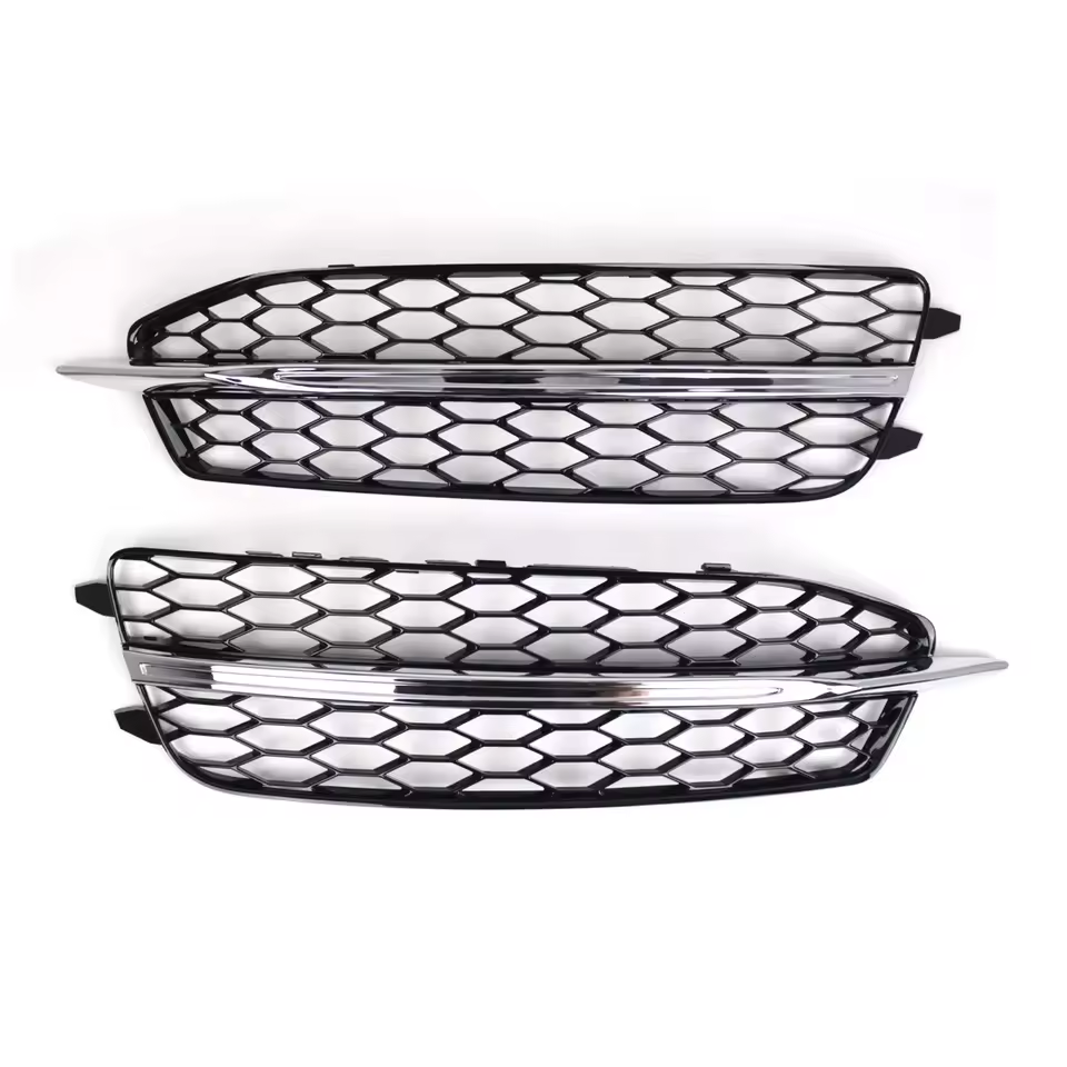 Audi A6 S-Line / S6 C7 Gloss Black Fog Light Grills (2012-2015)
