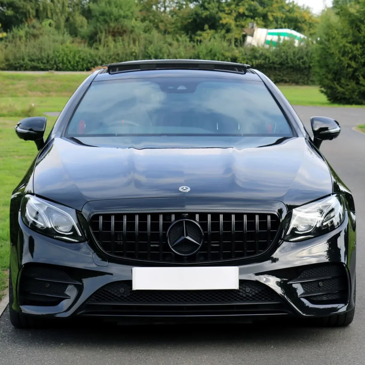 Mercedes E-Class W213 Gloss Black Panamericana GT Style Grill (2016-2020)